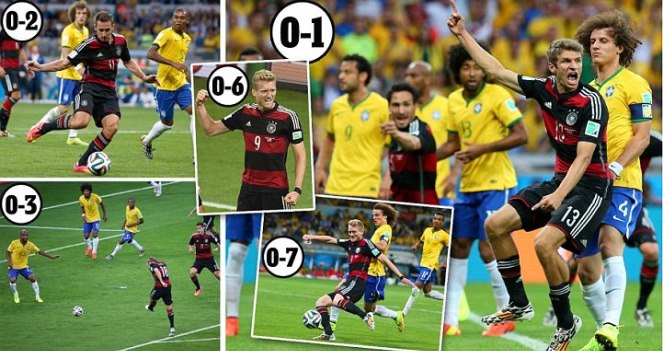 Brazil thua tan nát trước Đức