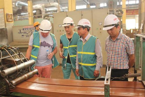 Chuyên gia từ Vương quốc Anh thăm quan quy trình sản xuất tại Viglacera
