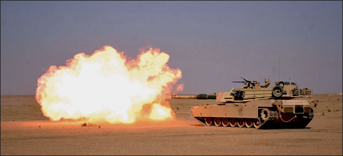 Xe tăng M1A1 Abrams là loại vũ khí quân sự phổ biến của lính thủy đánh bộ