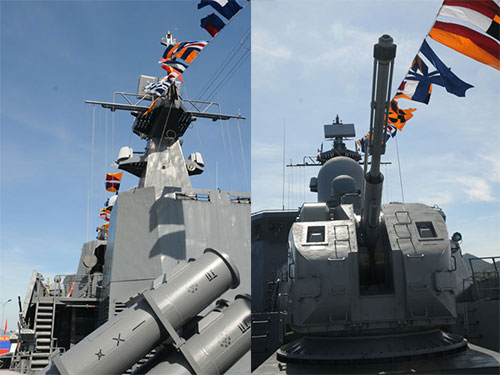 Vũ khí quân sự được trang bị đa dạng trên tàu hộ vệ Gepard