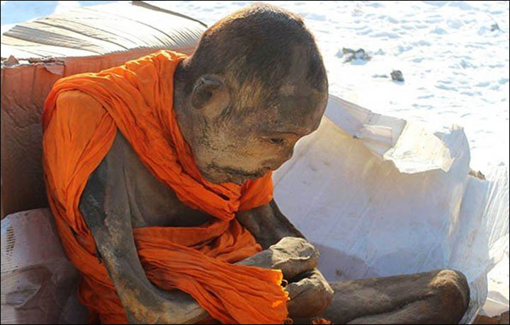 Xác ướp nhà sư ngồi thiền được phát hiện tại Mông Cổ