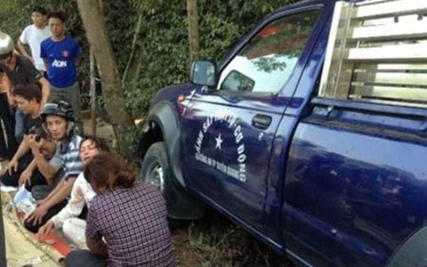 Hiện trường vụ xe công an gây tai nạn chết người ở Tuyên Quang