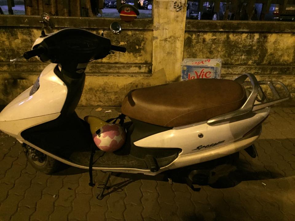 Số m&aacute;y của chiếc xe Honda Spacy đ&atilde; bị m&agrave;i m&ograve;n