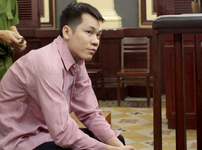 Bị cáo Tín tại phiên tòa