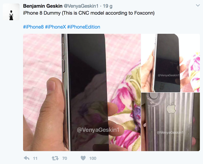 Hình ảnh iPhone 8 bất ngờ ‘rò rỉ’ trên Mạng xã hội 
