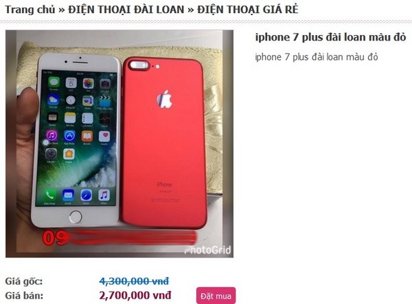 'Choáng' với iPhone 7 giá rẻ bán tràn lan trên mạng