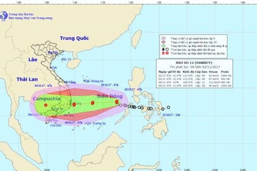 Bão số 12 áp sát đất liền nhìn lại những trận bão lịch sử ở Nam Bộ