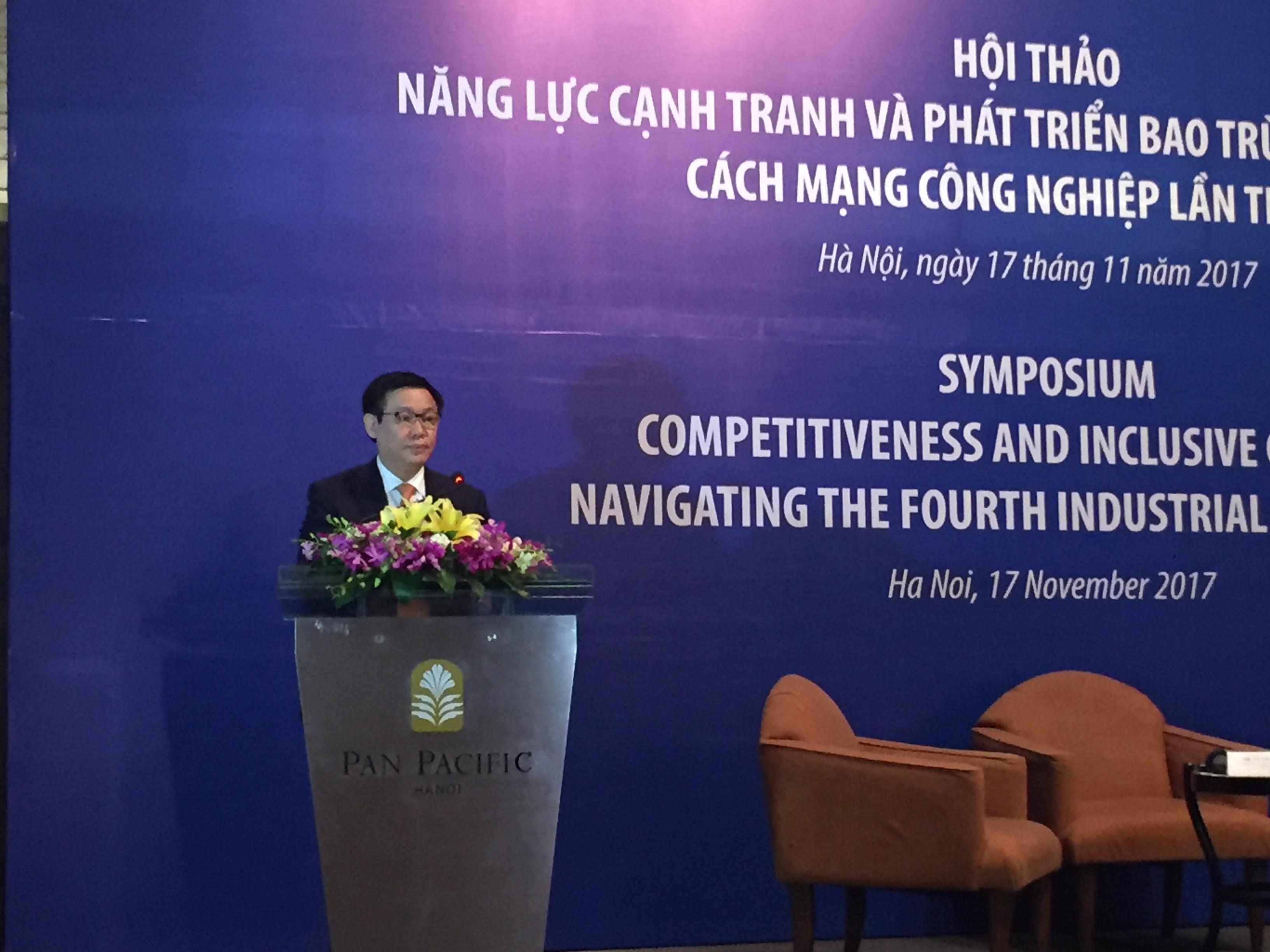 PTT Vương Đình Huệ chỉ ra 4 thách thức về năng lực cạnh tranh và phát triển của CMCN 4.0