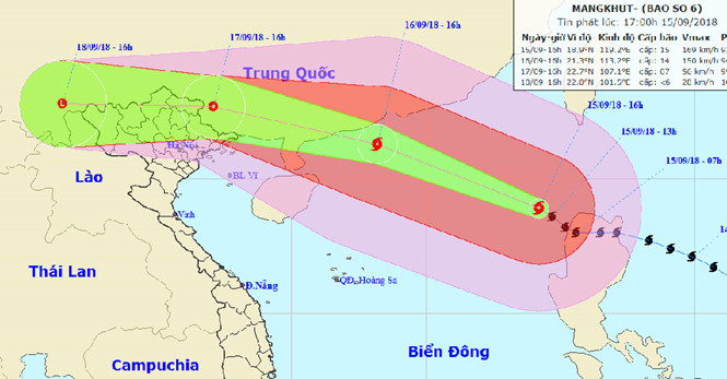 Siêu bão Mangkhut giật trên cấp 17: Cấm biển từ Quảng Ninh đến Nghệ An