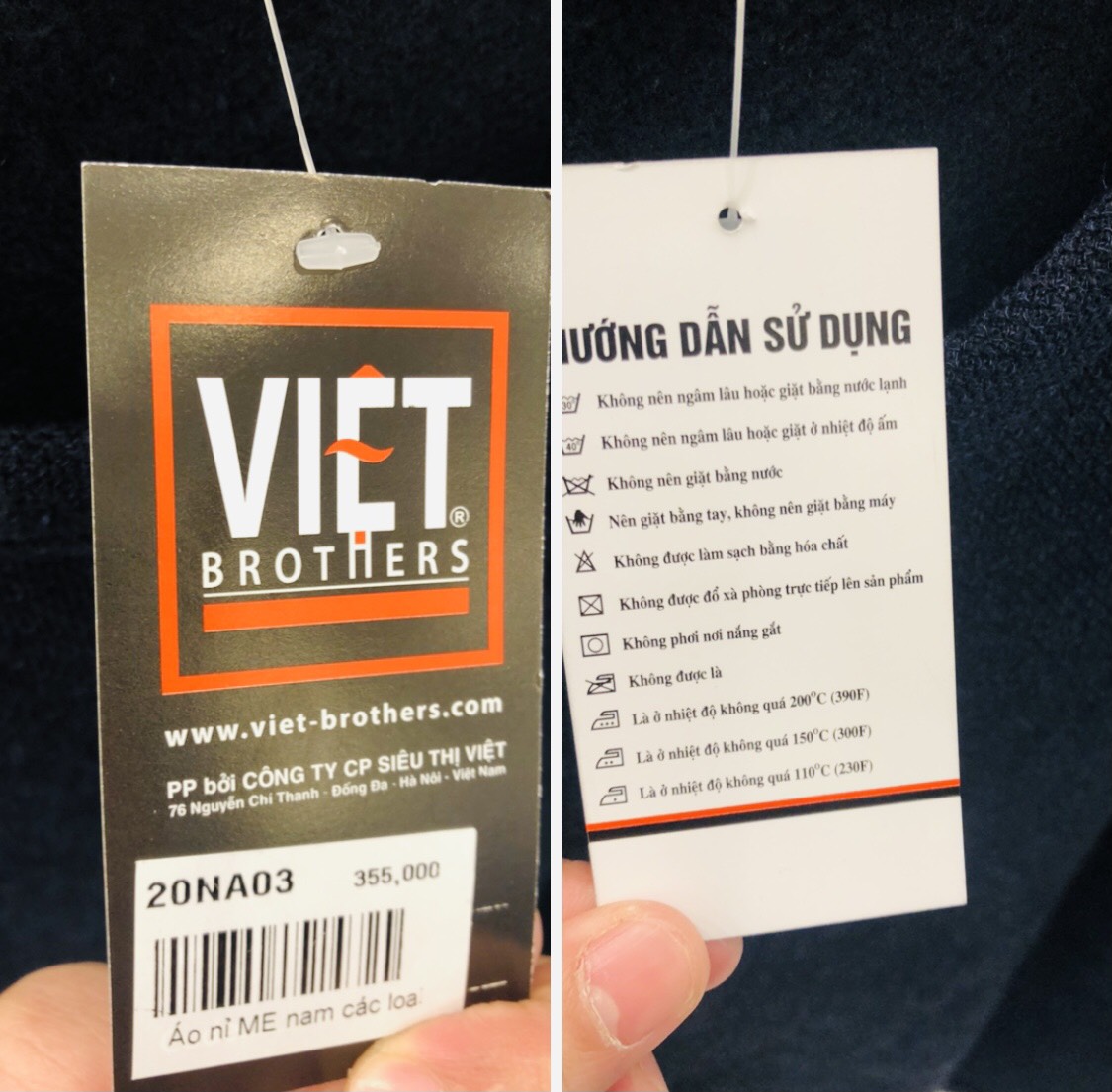 Hệ thống cửa hàng Việt Brothers bán hàng may mặc thiếu tem CR, chất lượng liệu có đảm bảo?