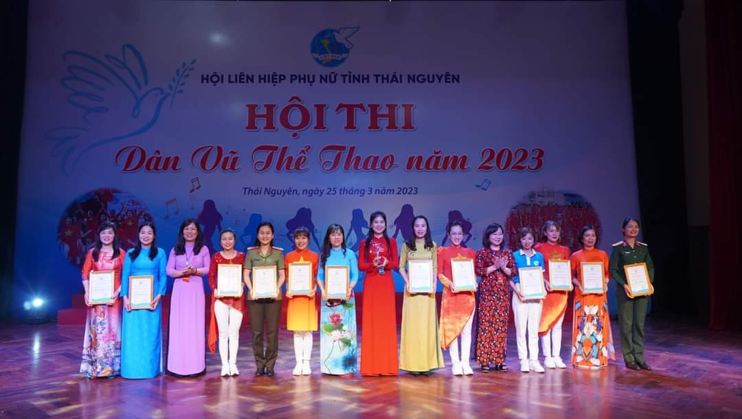 Hội LHPN tỉnh Thái Nguyên tổ chức Hội thi dân vũ thể thao năm 2023