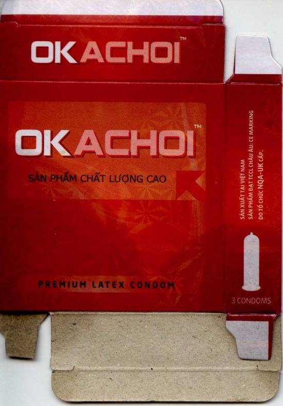 Nhãn hiệu OKACHOI được làm nhái sản phẩm bao cao su OK