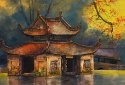Ngắm vẻ đẹp nên thơ của các ngôi chùa Việt trong triển lãm tranh 'Về Ngộ' tại núi Bà Đen