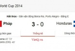 Kết quả trận đấu Pháp - Honduras World Cup 2014: 3-0