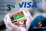 Giảm ngay 3% cho khách hàng mua onlien bằng thẻ visa