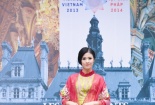 Ngắm Ngọc Hân đẹp lạ trong trang phục áo dài thổ cẩm
