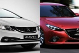 Đọ sức xe thể thao tiết kiệm nhiên liệu Honda Civic và Mazda 3