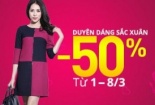 Khuyến mãi thời trang Pantio giảm 50%