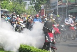 TP.HCM: Xe Attila bốc khói nghi ngút giữa phố 