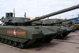 Siêu tăng Armata của Nga hùng dũng diễu hành trên phố