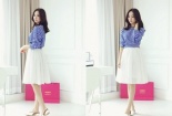 Phối đồ 'chuẩn không cần chỉnh' với áo thun kẻ