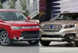 Mitsubishi Outlander tranh đấu quyết liệt với Subaru Outback