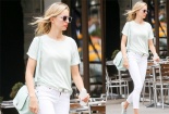 Phối đồ đơn giản mà cuốn hút với quần jeans trắng