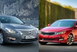 Kia Optima và Nissan Teana đối đầu trong phân khúc D