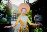 Á khôi Thúy Vân mang 'long bào' đi thi Hoa hậu Quốc tế 2015 