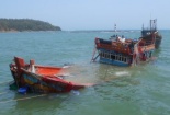 Tàu cá Quảng Ngãi bị tàu lạ đâm chìm ngay trên vịnh Bắc Bộ