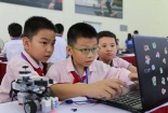 Hơn 200 'kỹ sư robot' nhí đua tài tại ngày hội Robothon miền Bắc