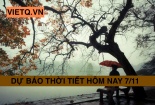 Dự báo thơi tiết hôm nay 7/11: Hà Nội nhiều mây, có mưa