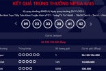 Xổ số Vietlott: Thêm một khách hàng trúng hơn 56 tỷ đồng