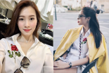 Cách mix áo thêu hoa hồng sành điệu như sao Việt