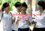 Đáp án môn Tiếng Anh mã đề 414 THPT 2017 chính xác nhất