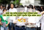 Đáp án môn Giáo dục công dân mã đề 303 THPT quốc gia nhanh nhất