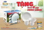 Vinamilk tặng bộ gốm sứ Minh Long 8 món khi mua 3 lon VINAMILK SURE PREVENT 900gr