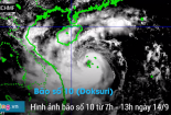 Đường đi của bão số 10 trên Biển Đông