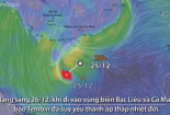 Bão Tembin suy yếu, Nam Bộ sẽ có mưa
