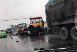 BOT Phả Lại vô tư rải thảm bê tông nhựa nóng khi trời mưa trên QL18