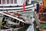 Quảng Ninh: Tàu nghỉ đêm đang neo đậu tại cảng Tuần Châu bất ngờ bị chìm