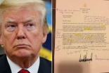 Thư của Tổng thống Donald Trump bị cô giáo về hưu sửa chi chít, chê ‘viết rất tệ’