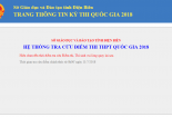 Tra cứu điểm thi THPT quốc gia tỉnh Điện Biên năm 2018 nhanh và chính xác nhất