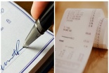 Thận trọng khi dùng tờ sec vì chứa chất độc có thể gây bệnh