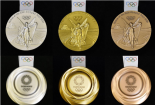 Cận cảnh bộ huy chương Olympic Tokyo 2020 được làm từ rác thải mới ra mắt