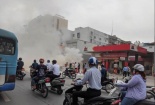 Ô tô bốc cháy dữ dội khi vào đổ xăng do tài xế quên đổ nước làm mát