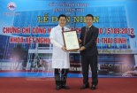 Bệnh viện Nhi Thái Bình đón nhận chứng chỉ công nhận đạt chuẩn ISO 15189:2012 