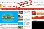 Phát hiện website giả mạo Cổng thông tin điện tử Bộ Công an