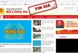 Thêm chiêu trò giả mạo trang web của Bộ Công an để lừa đảo
