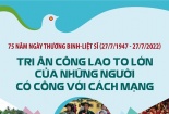 Tri ân công lao to lớn của những người có công với cách mạng